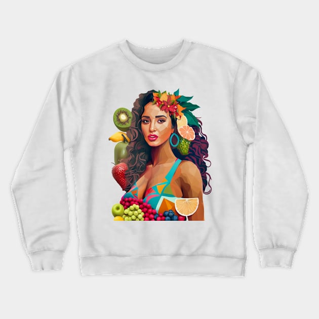 Belleza Latina Crewneck Sweatshirt by Unboxed Mind of J.A.Y LLC 